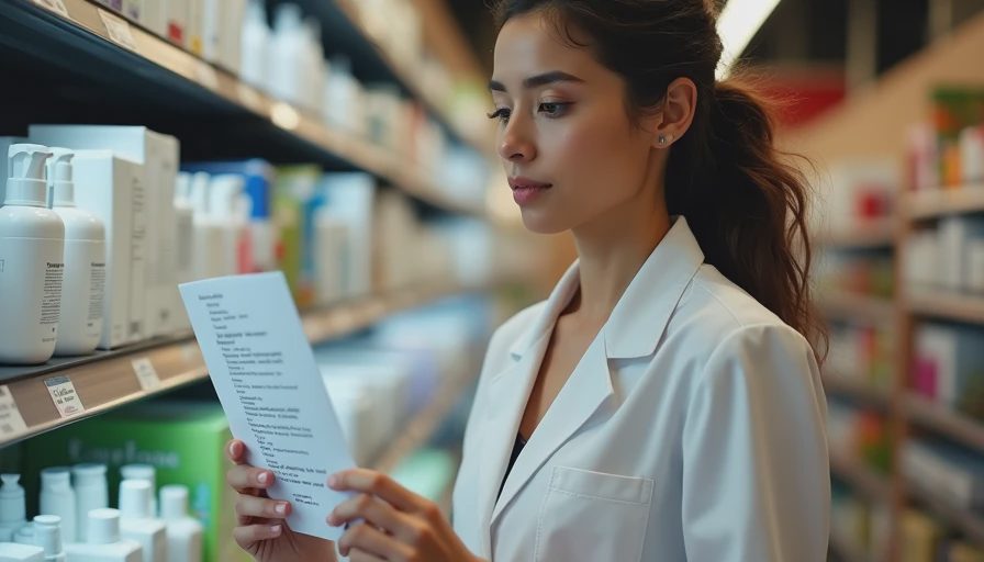 A former beauty advisor reading an ingredient label carefully in the Trader Joe's skincare aisle.