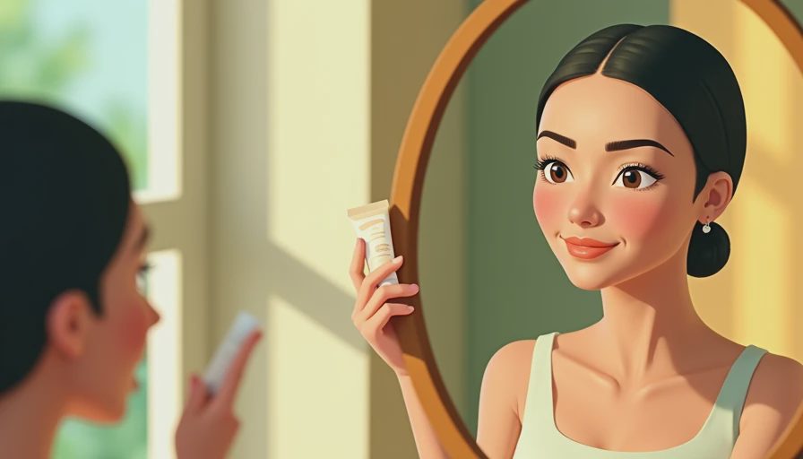 Visual context for retinol before and after