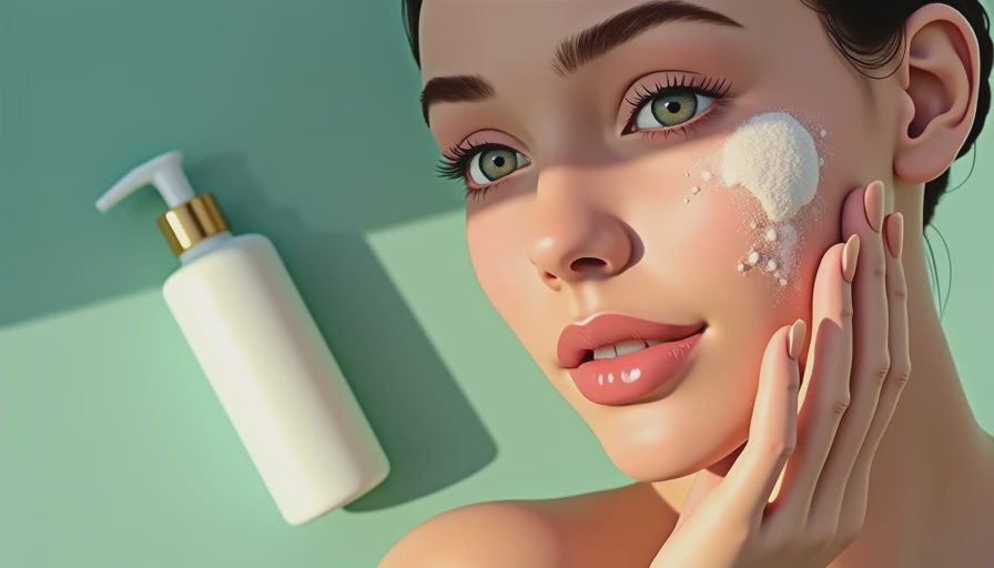 Visual context for cleanser for oily face
