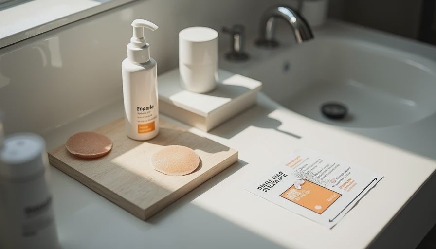 Visual context for gentle foaming cleanser for oily skin